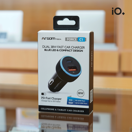 ArgomTech USB & USB-C para Carro, 38W
